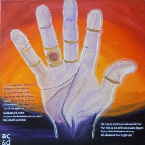 Reproduction « Les 5 » 40 x 40 cm