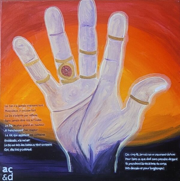 Poster les 5  40*40 cm