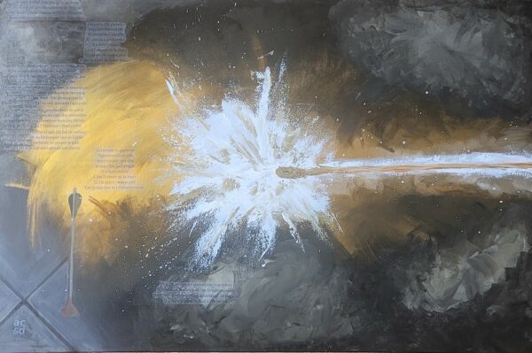 reproduction tableau artistique peinture texte