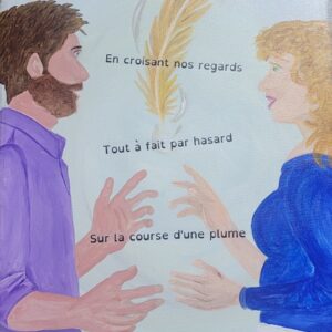 Poster Au hasard d’une plume 50*40 cm