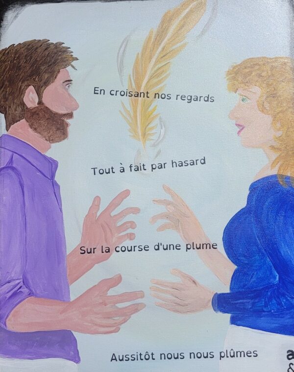 Poster Au hasard d'une plume 50*40 cm
